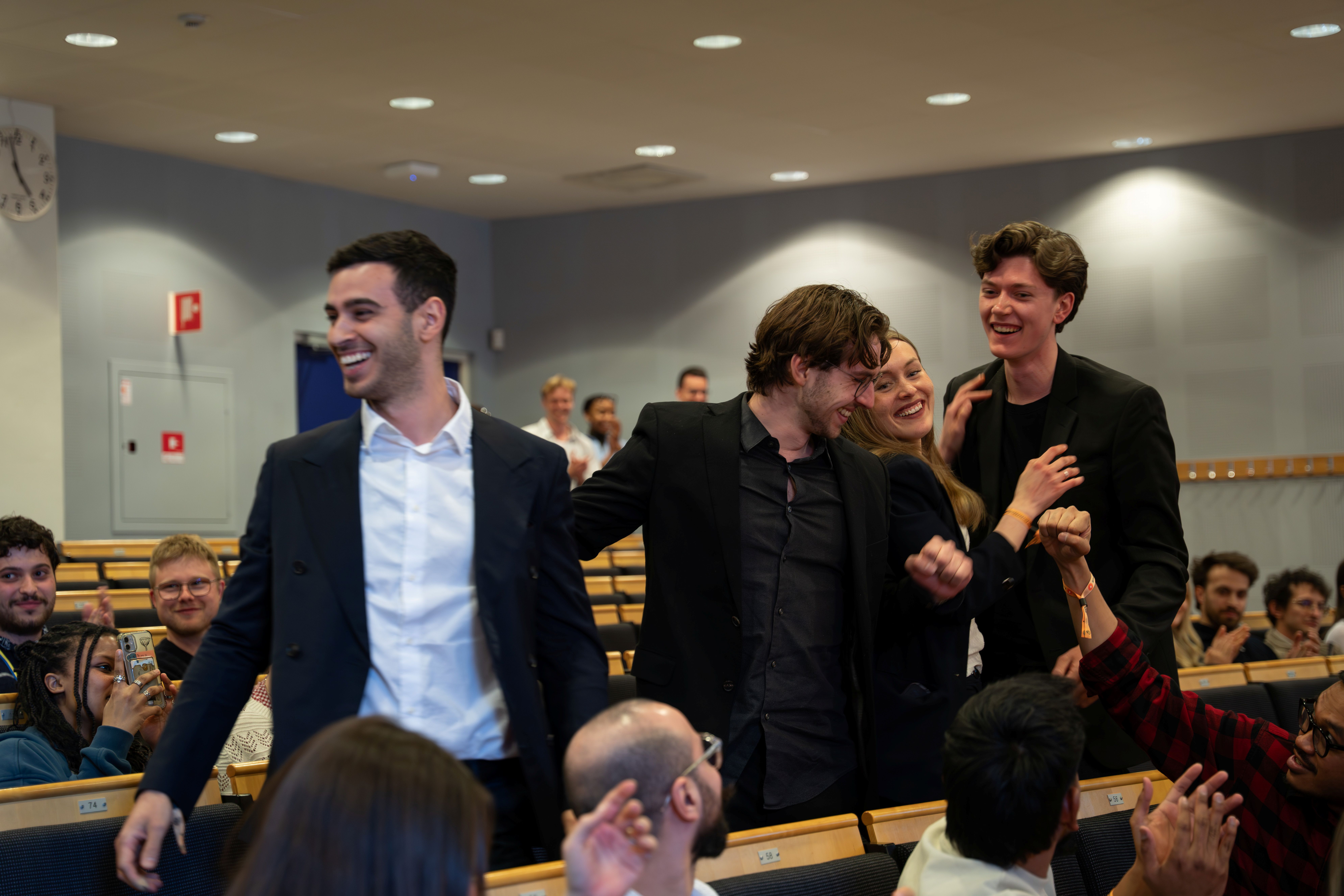 Happy students.