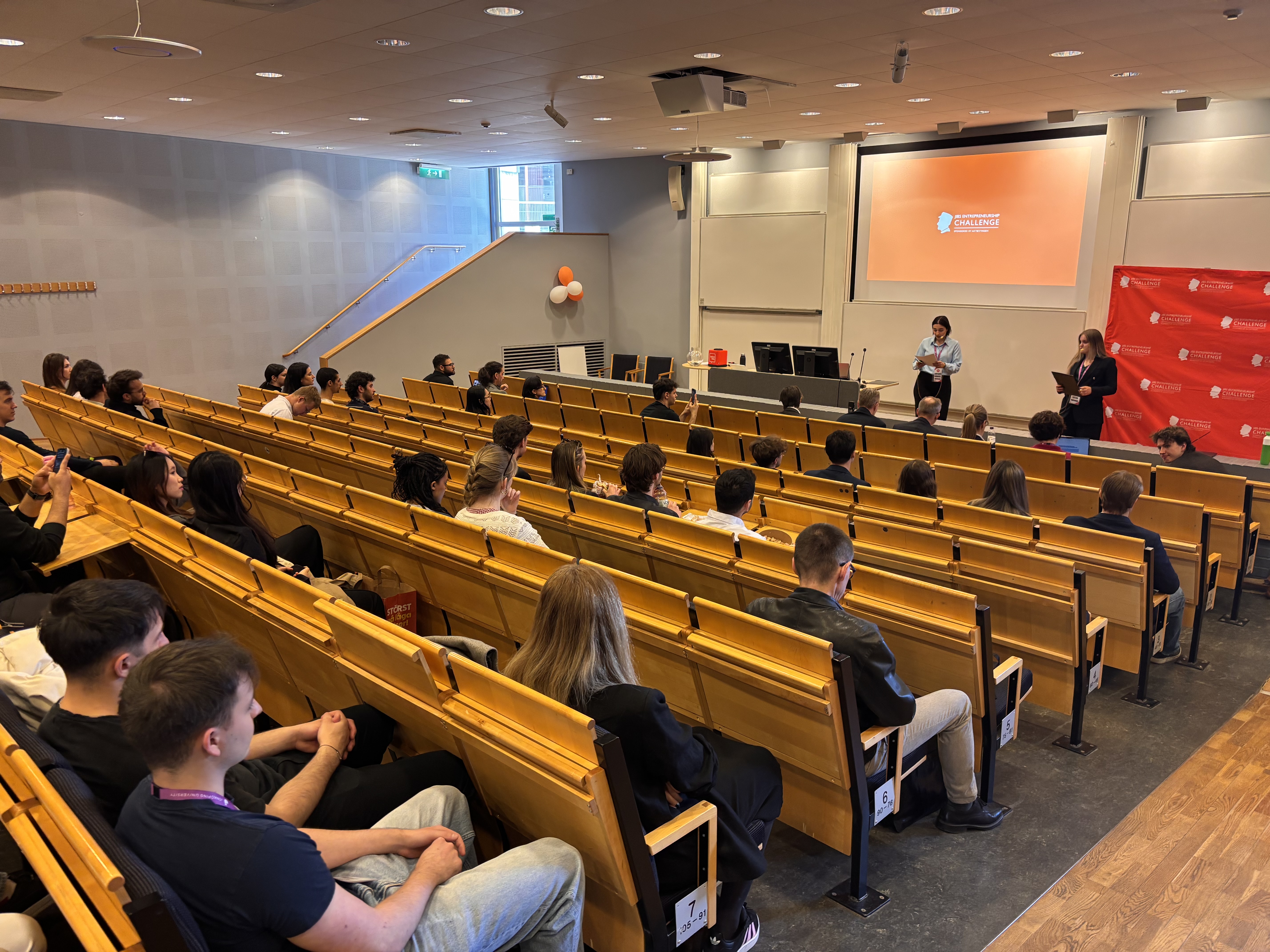 Students at stage.